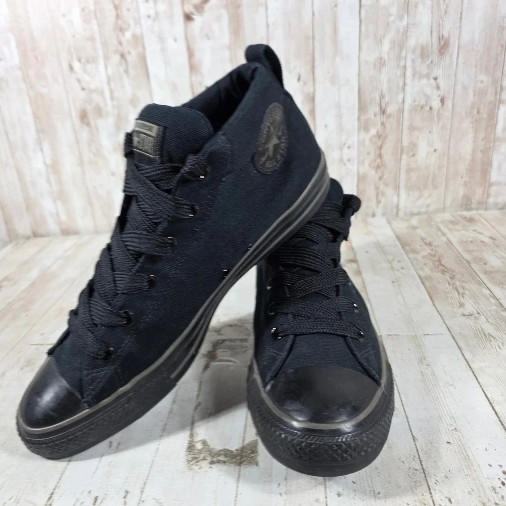 Converse Chuck Taylor All Star High Street Black Canvas Mid Top mens 12 - Picture 8 of 8
